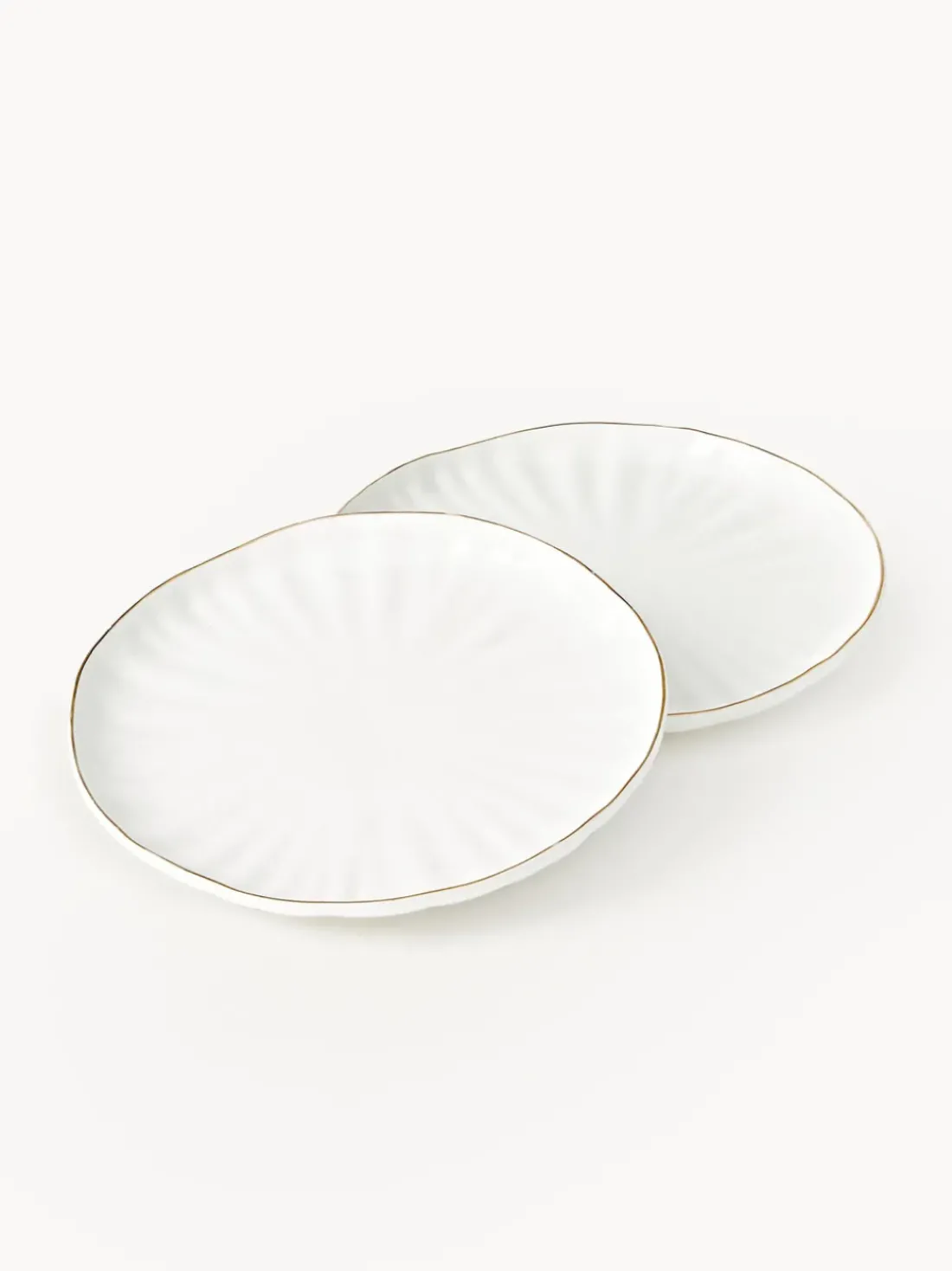 Platos llanos de porcelana con relieves Sali, 2 uds.