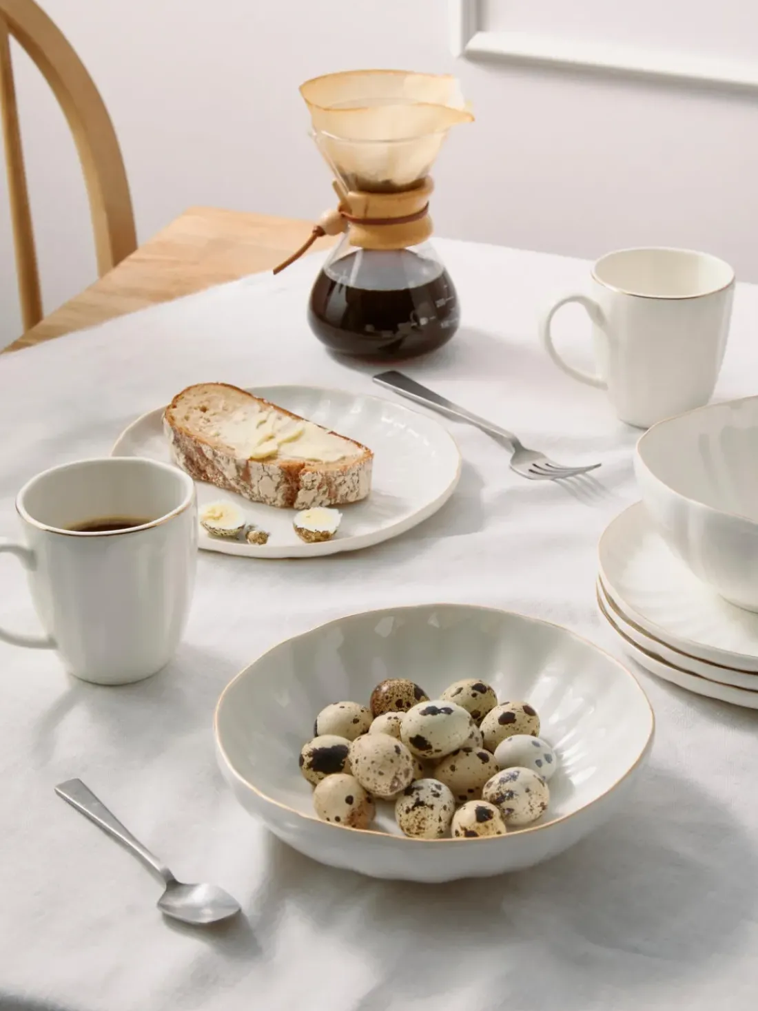 Platos llanos de porcelana con relieves Sali, 2 uds.