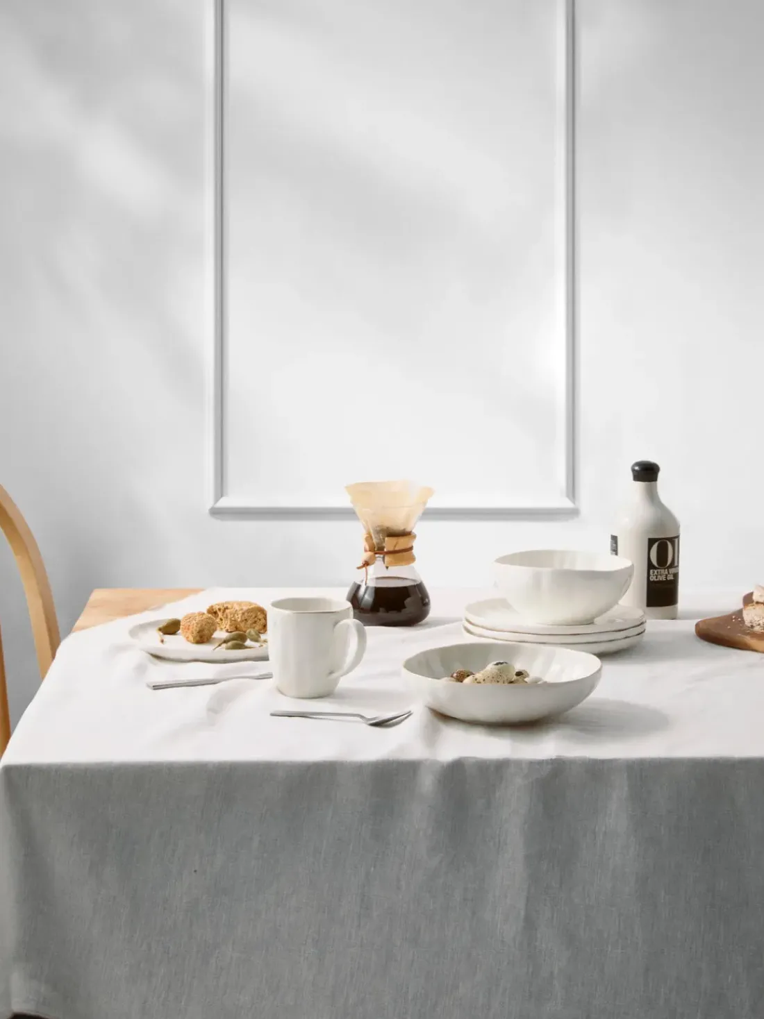 Platos llanos de porcelana con relieves Sali, 2 uds.