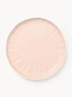 Platos llanos de porcelana con relieves Sali, 4 uds.