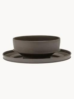 Platos llanos de porcelana con esmalte reactivo Dune, 2 uds.