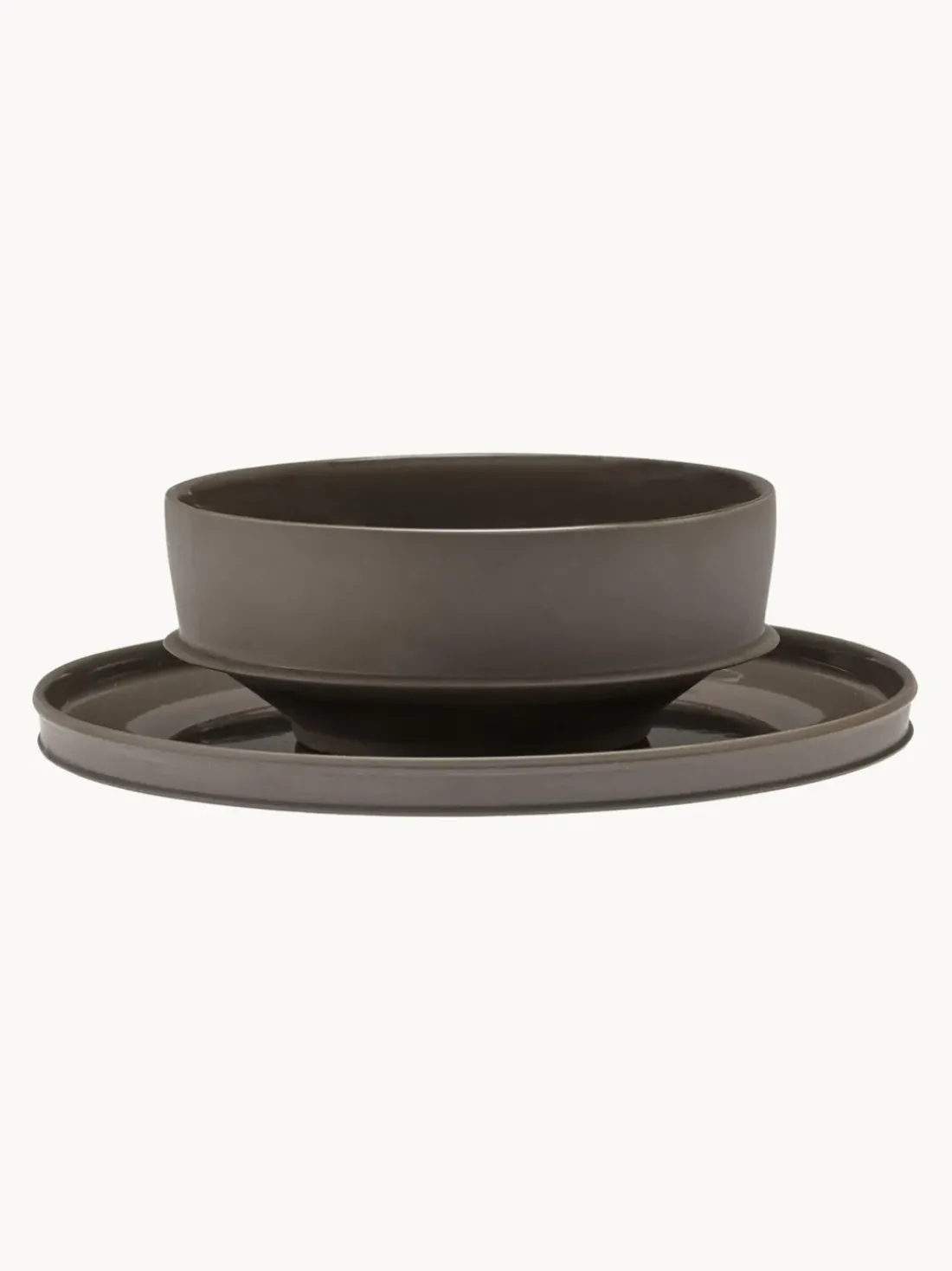 Platos llanos de porcelana con esmalte reactivo Dune, 2 uds.