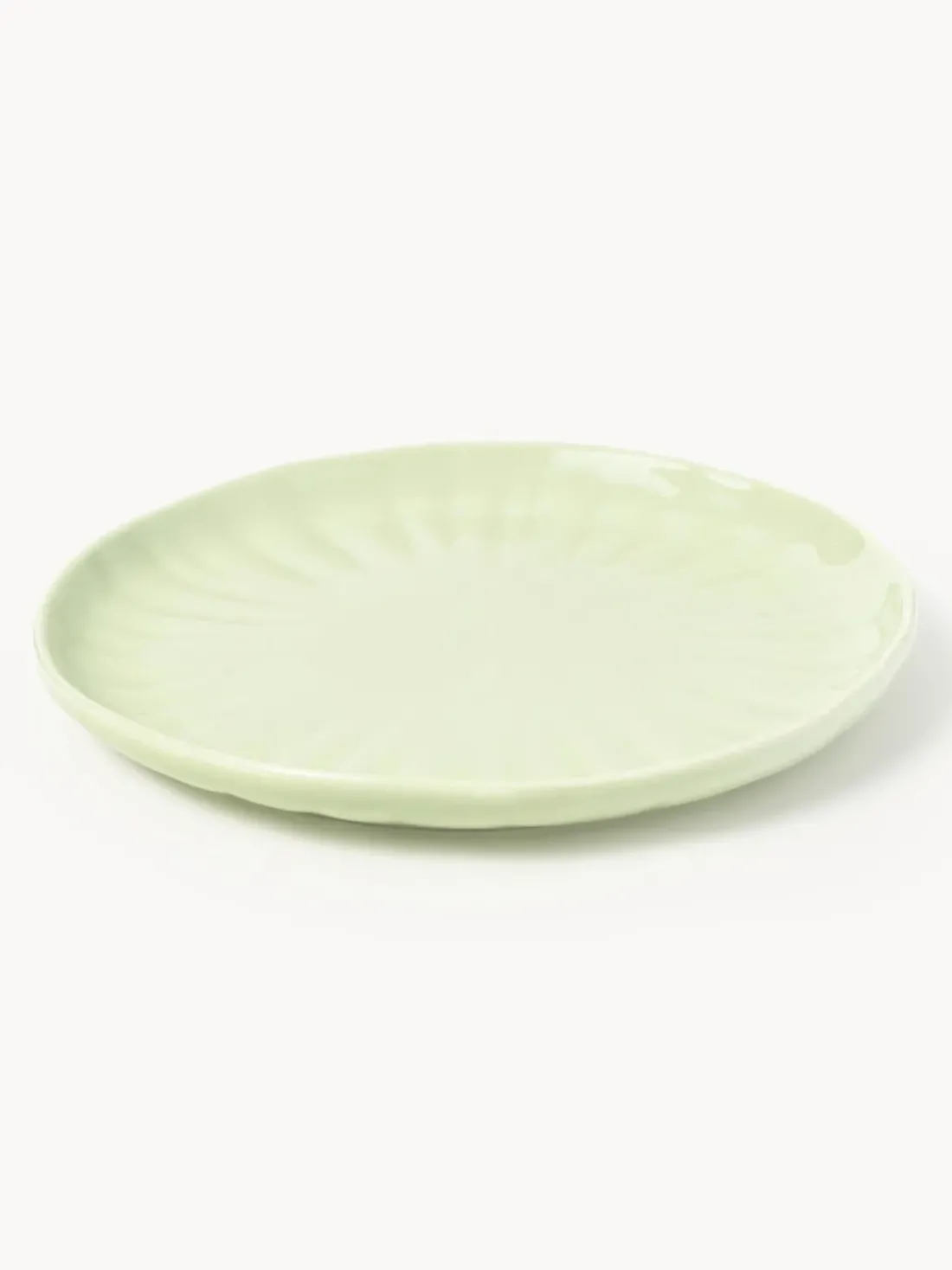 Platos llanos de porcelana con relieves Sali, 4 uds.