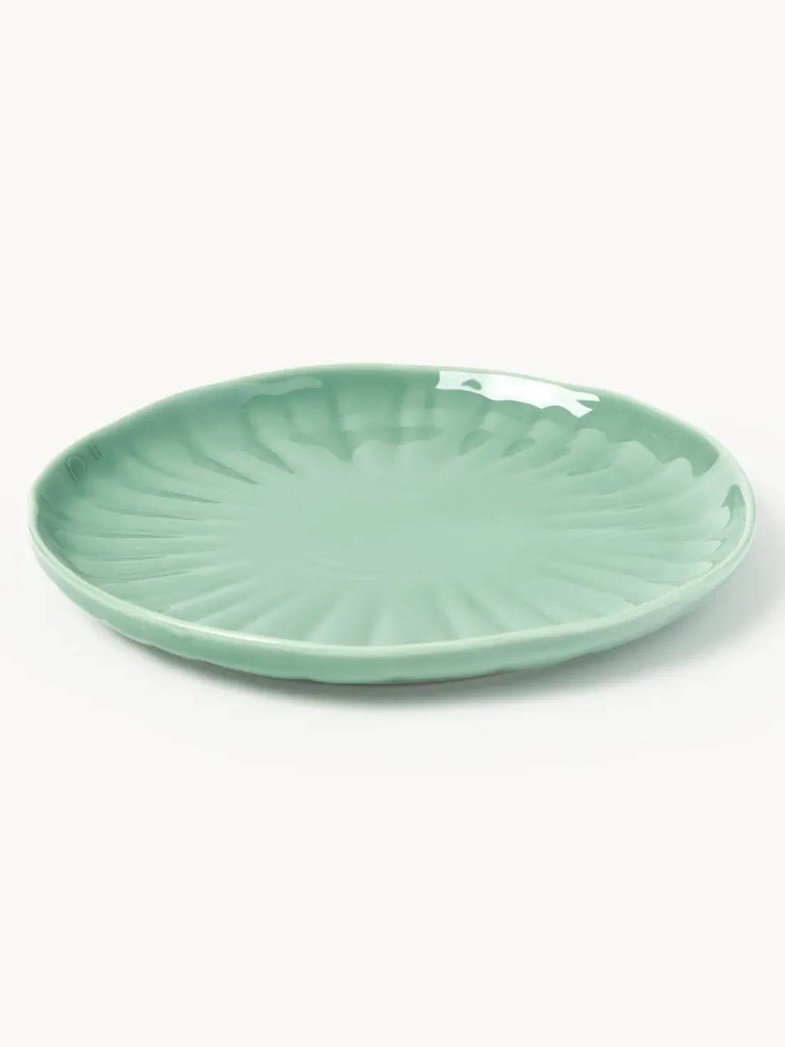 Platos llanos de porcelana con relieves Sali, 4 uds.