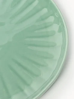 Platos llanos de porcelana con relieves Sali, 4 uds.