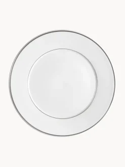 Platos llanos de porcelana con borde platino pintado a mano Vitruv, 2 uds.