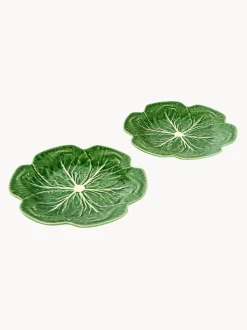 Platos llanos pintados a mano Cabbage, 2 uds.