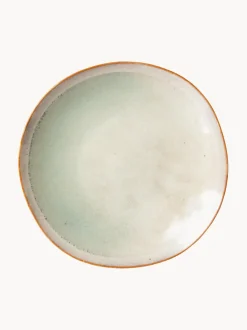 Platos postre artesanales de gres 70's, 2 uds.