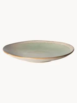 Platos postre artesanales de gres 70's, 2 uds.