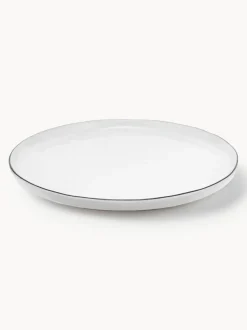 Platos postre artesanales de porcelana Salt, 4 uds.