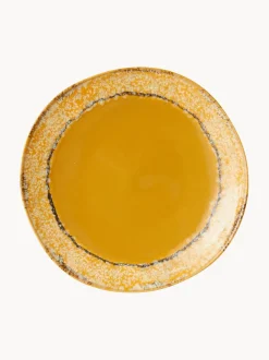 Platos postre artesanales de gres 70's, 2 uds.