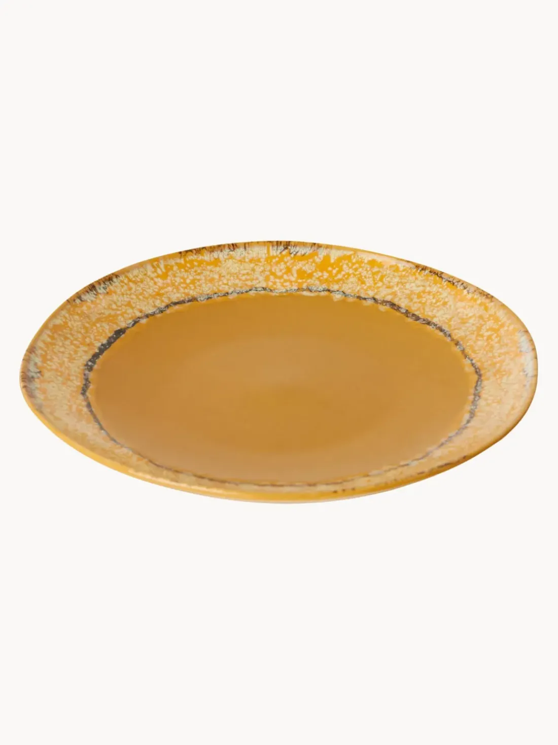 Platos postre artesanales de gres 70's, 2 uds.