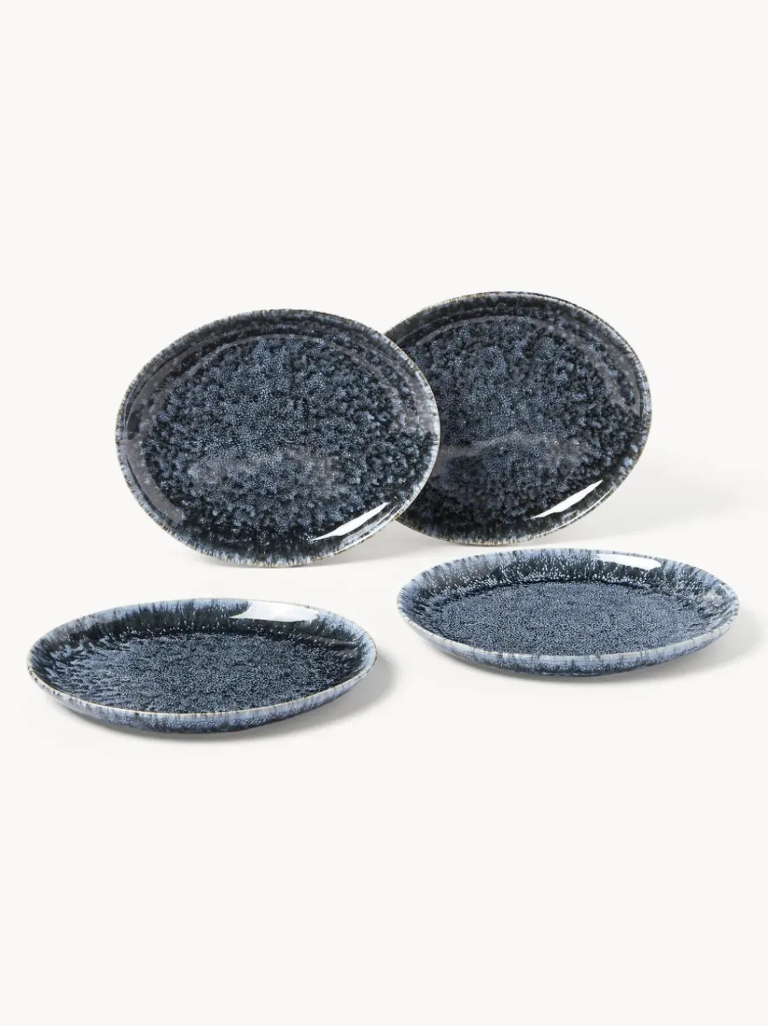 Platos postre artesanales en forma orgánica Macey, 4 uds
