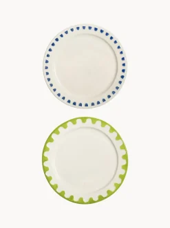 Platos postre artesanales Folk, 4 uds.