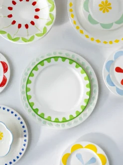 Platos postre artesanales Folk, 4 uds.