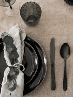 Platos postre artesanales Nordic Coal, 4 uds.