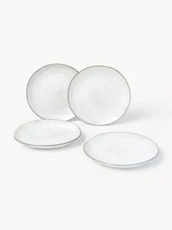 Platos postre artesanales Nordic Sand, 4 uds.