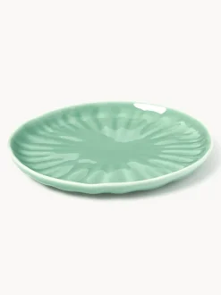 Platos postre de porcelana con relieves Sali, 4 uds.