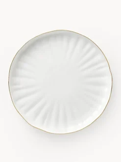 Platos postre de porcelana con relieves Sali, 2 uds.