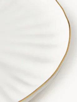 Platos postre de porcelana con relieves Sali, 2 uds.