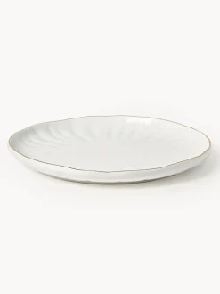 Platos postre de porcelana con relieves Sali, 2 uds.