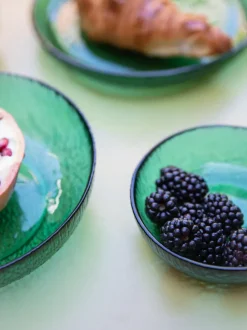 Platos postre de vidrio The Emeralds, 2 uds.