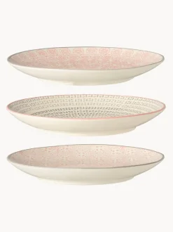 Platos postre pintados a mano con estampado divertido Cécile, 3 uds.