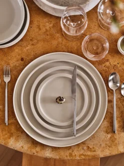 Platos postres de porcelana con esmalte reactivo Dune, 2 uds.