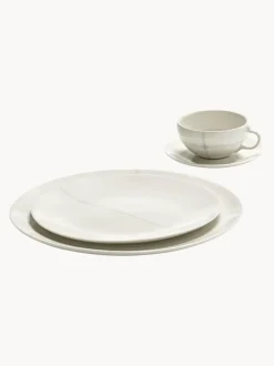 Platos postres de porcelana con esmalte reactivo Zuma, 2 uds.