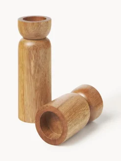 Portavelas de madera de mango Matti, 2 uds.