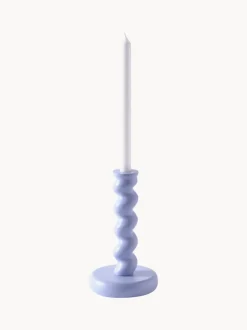 Portavelas de metal artesanal Twister