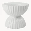 Portavelas de porcelana con relieves Tura
