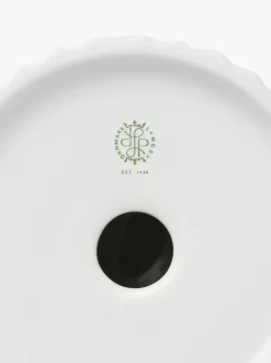 Portavelas de porcelana con relieves Tura