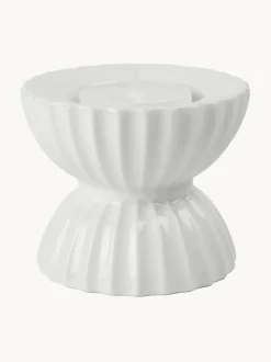 Portavelas de porcelana con relieves Tura