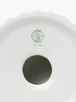 Portavelas de porcelana con relieves Tura