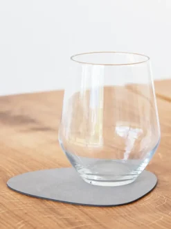 Posavasos asimétricos de cuero Curve, 4 uds.