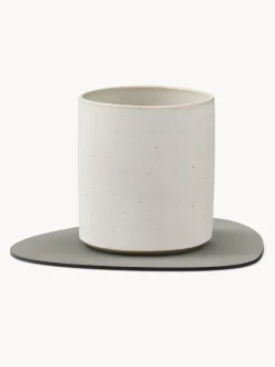 Posavasos asimétricos de cuero Curve, 4 uds.