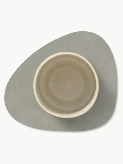 Posavasos asimétricos de cuero Curve, 4 uds.