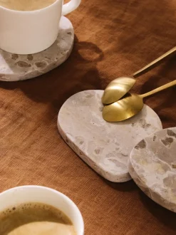 Posavasos asimétricos de mármol Lio, 4 uds.