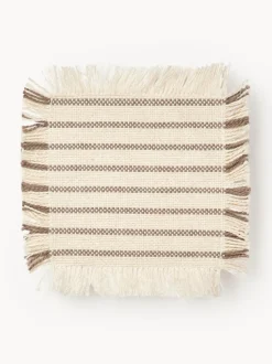 Posavasos de algodón con flecos Elouise, 4 uds.