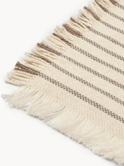 Posavasos de algodón con flecos Elouise, 4 uds.