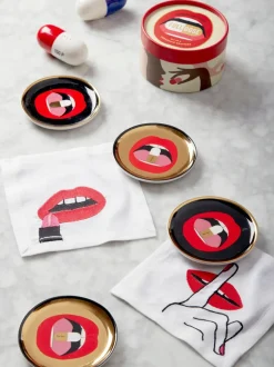 Posavasos de porcelana con oro Full Dose, 4 uds.
