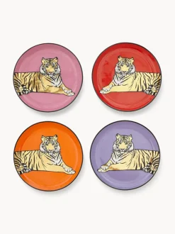 Posavasos de porcelana con oro Safari, 4 uds.
