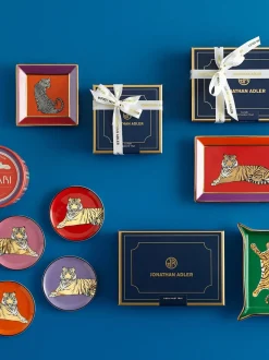Posavasos de porcelana con oro Safari, 4 uds.