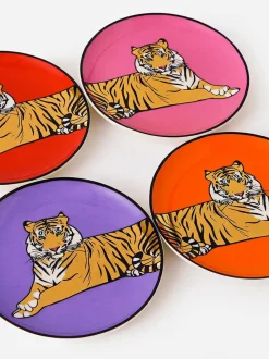 Posavasos de porcelana con oro Safari, 4 uds.