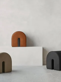 Puf de piel Curved