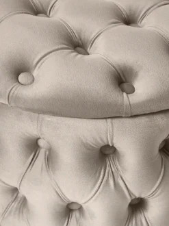 Puf de terciopelo Chiara, con espacio de almacenamiento
