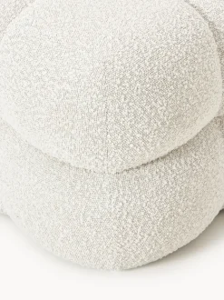 Puf en tejido bouclé Ellie