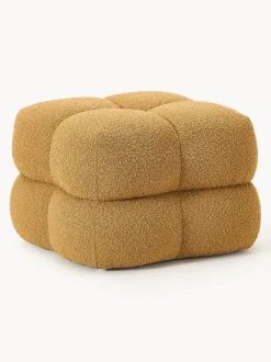 Puf en tejido bouclé Ellie