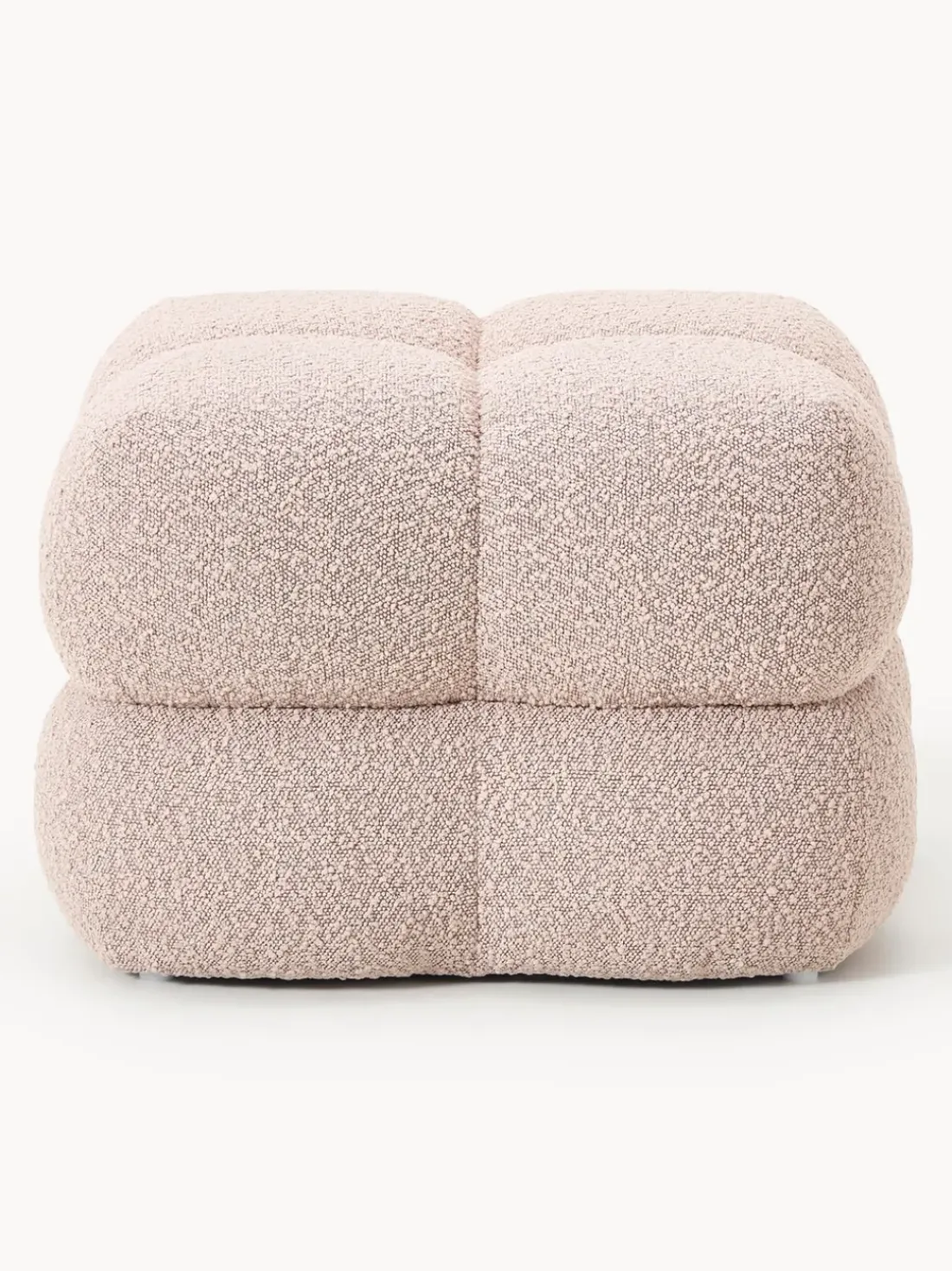 Puf en tejido bouclé Ellie